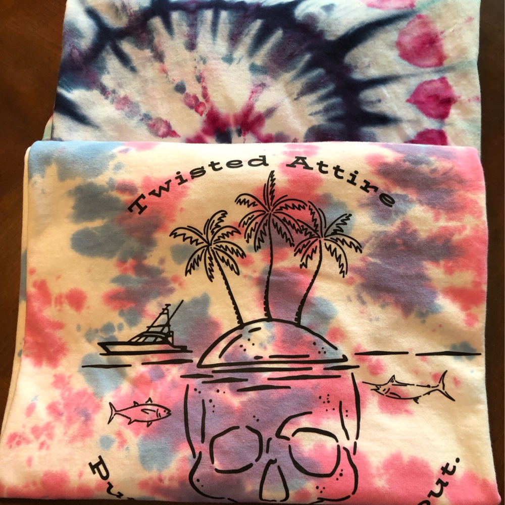 Twisted Attire Tie-Dye Graphic T-Shirt bundle of two Size 2XL